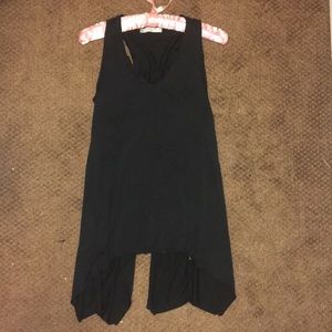 Black flowey v-neck tank top